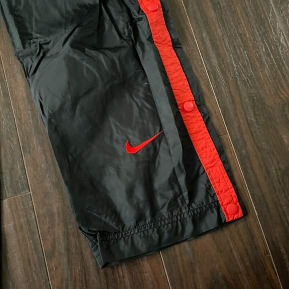VTG Nike Mens Black Red Windbreaker Track Pants - Picture 4 of 5